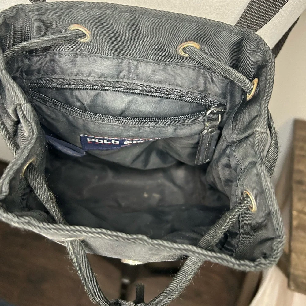 Vintage Polo Sport Small Drawstring Back Pack